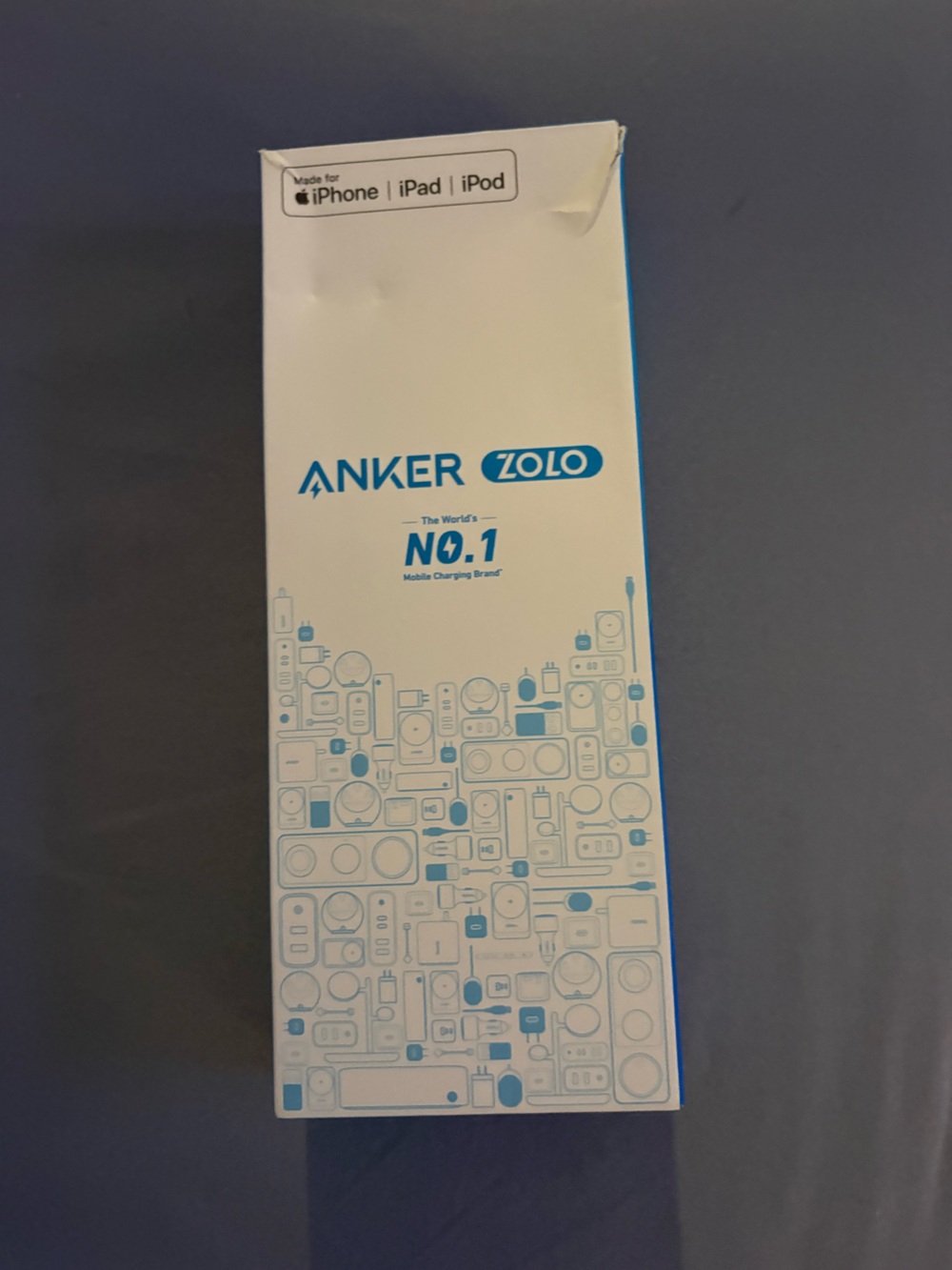 Anker Zolo Power Bank Packaging - White & Blue